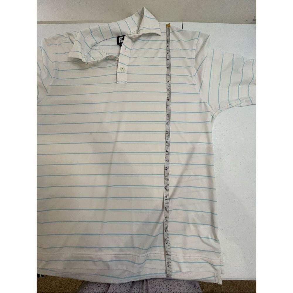FootJoy men’s gold polo blue white size medium - Picture 4 of 6